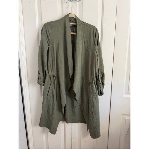 Trench cappotto zara oliva - cappotto,