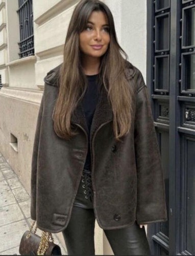 Zara marrone giacca biker - giacca,
