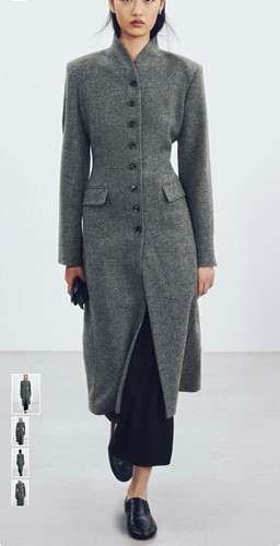 Cappotto lungo grigio 100%