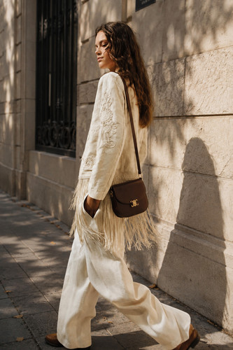 Giacca con frange - con, zara