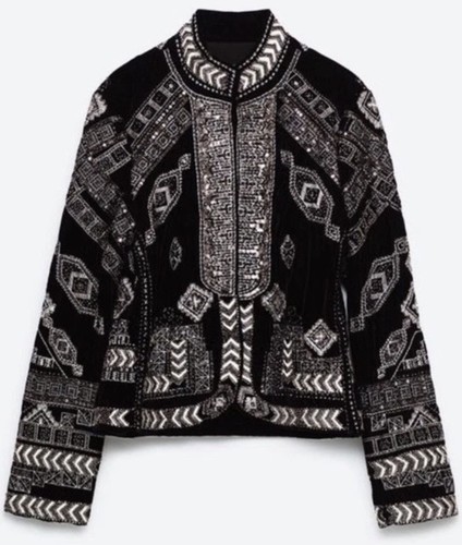 Zara giacca nera velluto - giacca,